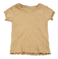 Meruňkové žebrované tričko Primark