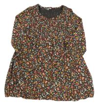 Hnedo-farebné bavlnené šaty s obrázkami Topolino