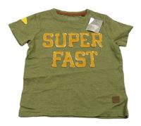 Nové - khaki tričko s nápisem Next