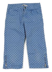 Modré crop bodkovaná é rifle H&M