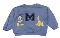 Šedomodrá mikina s Mickeym a Plutem Disney