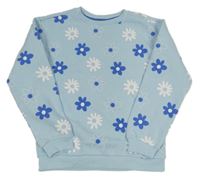 Svetlomodrá kvetovaná mikina Primark