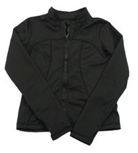 Čierna prepínaci športová crop mikina Shein