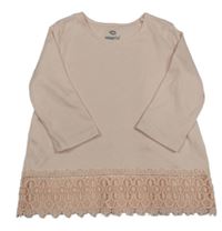 Svetloružová tunika s čipkou Pepperts