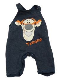 Tmavomodré laclové tepláky s tygrem Primark