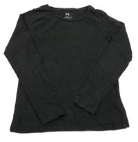 Černé puntíkaté triko H&M