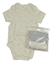 Nové - 3set - 3x Bielo-modré body s tlapkami a pejsky a tlapkami M&S