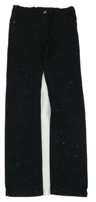 Černé skinny rifle s kamínky M&S