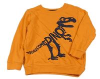 Oranžová mikina s dinem BlueZoo