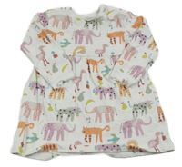 Biele teplákové šaty so zvieratkami George