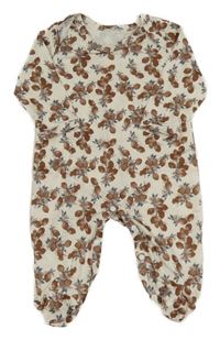 Smetanovo-hnedý overal s citrony