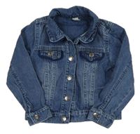 Tmavomodrá rifľová bunda Tu