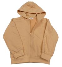 Marhuľová prepínaci mikina s potlačou a kapucňou Primark