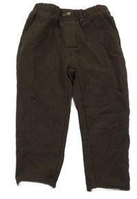 Hnedo-čierne kockované teplákové nohavice Zara