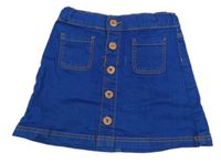 Modrá tepláková rifľová sukňa