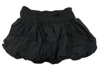 Čierna šušťáková sukňa s úpletovým pasom H&M