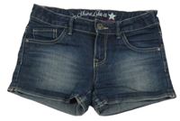 Tmavomodré rifľové kraťasy C&A