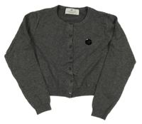 Tmavosivý prepínaci crop sveter s 3D květem H&M