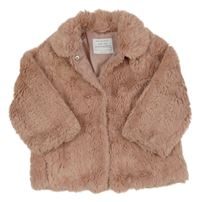 Staroružový kožušinový podšitý kabát s golierikom Primark