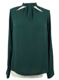 Dámska tmavozelená blúzka s prestrihmi Dorothy Perkins