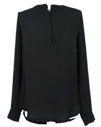 Dámska čierna blúzka s rolovacími rukávy zn. Dorothy Perkins