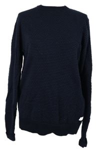 Pánský tmavomodrý vzorovaný svetr Jack&Jones 