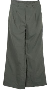 Dámske tmavosivé šušťákové palazzo nohavice Shein