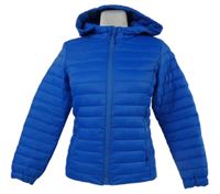 Dámská safírová šusťáková prošívaná zateplená bunda s kapucí Don´t Call me Jennyfer vel. 32