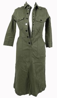 Dámské khaki riflové košilové šaty s límečkem zn.Sosandar