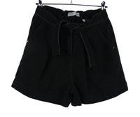 Dámské černé sukňové kraťasy s vysokým pasem a páskem Next 