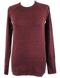 Pánske vínové melírované športové tričko H&M