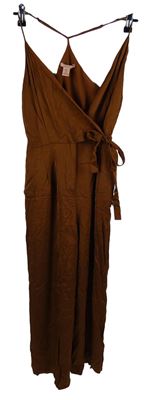 Dámský skořicový saténový kalhotový culottes kalhoty Scotch&Soda 