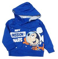 Modrá mikina s Mickey Mousem a kapucňou Disney