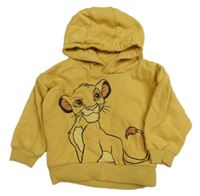 Žlutá mikina se Simbou a kapucí Disney