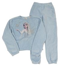 Nové - Světlemodré plyšové pyžamo s Elsou H&M