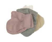 Nové- 3x rukavice béžové+ růžové+ šedé