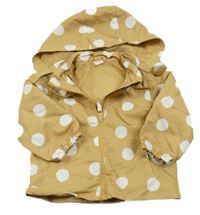 Béžová bodkovaná á šušťáková jarná bunda s kapucňou H&M