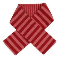 Růžovo-červená pruhovaná fleecová šála