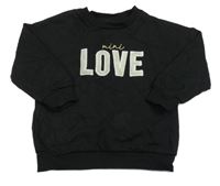 Čierna mikina s nápisom F&F