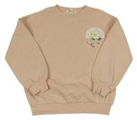 Ružovo-hnedá mikina s kvetinou M&S