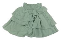 Mintová sukňa s volány H&M