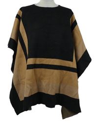 Dámský černo-béžový svetrový pléd C&A