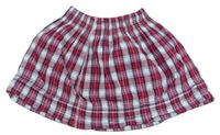 Červeno-tmavomodro-biela kockovaná sukňa H&M