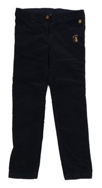 Tmavomodré skinny manšestráky s výšivkou Coccodrillo