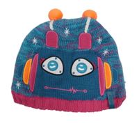 Modro-ružová melírovaná pletená čepice - robot zn. Decathlon