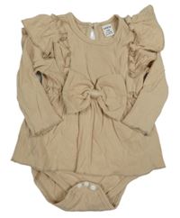 Světlebéžové žebrované body s mašlí Shein