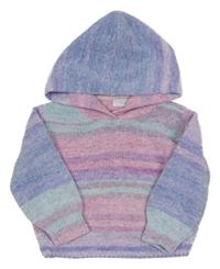 Lila-ružový žinylkový sveter s kapucňou Primark