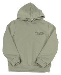 Sivá mikina s nápisom a kapucňou Shein