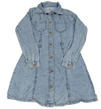 Svetlomodré rifľové košeľové prepínaci šaty George