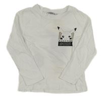 Biele tričko s Pikachu